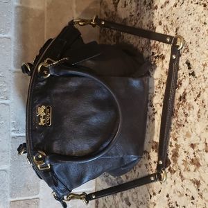 Coach black leather purse